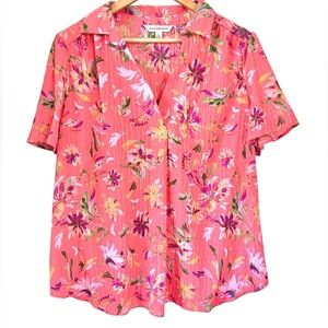 Counterparts Women's Floral Print V-Neck
Pullover Size XLarge NWOT